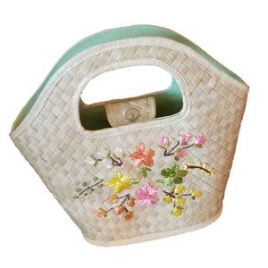 Fossil Straw Flower🌻 Patch Purse